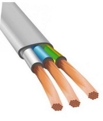 Кабель силовой ПГВВП 3x2,5 ГОСТ белый картинка